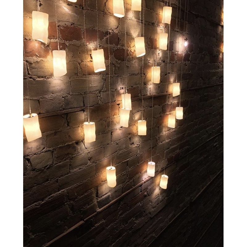Lustre rectangulaire en porcelaine amorphe, 13 - Light, 72" H x 26" W x 12" D