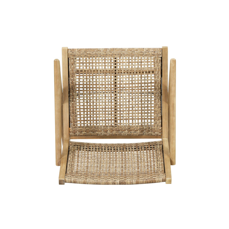 Transitional Outdoor Chairs   Of 2  - Brown & Solid Wood 2Pcs With Lining