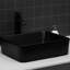 Lavabo de salle de bain vasque rectangulaire en céramique Ulibarri 19 x 15 x 5,5 po - antitache noire-121112403