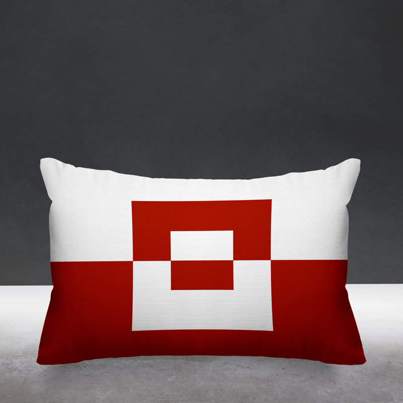 Coussin lombaire intérieur / extérieur Luella, Rouge