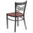 2 Pack Clear Coated "X" Back Metal Restaurant Chair-546156132