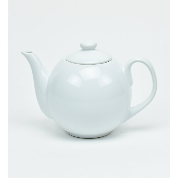 SAKI Porcelain Teapot, 48 Ounce Tea Pot with Infuser, Loose Leaf and  Blooming Tea Pot - Black