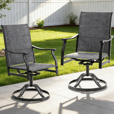 Chaise de salle à manger rembourrée pour l'extérieur
