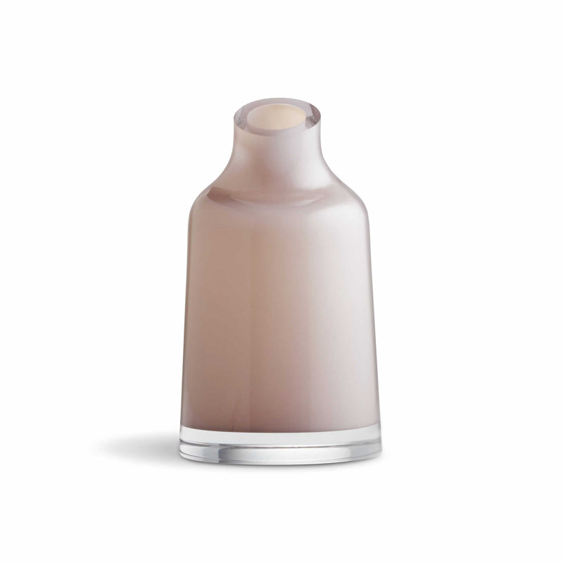 Vase de table en verre Variant, Rougir, H 7 po x l 4 po x P 4 po