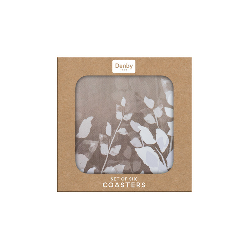 Set of 6 Natural Foliage Coasters