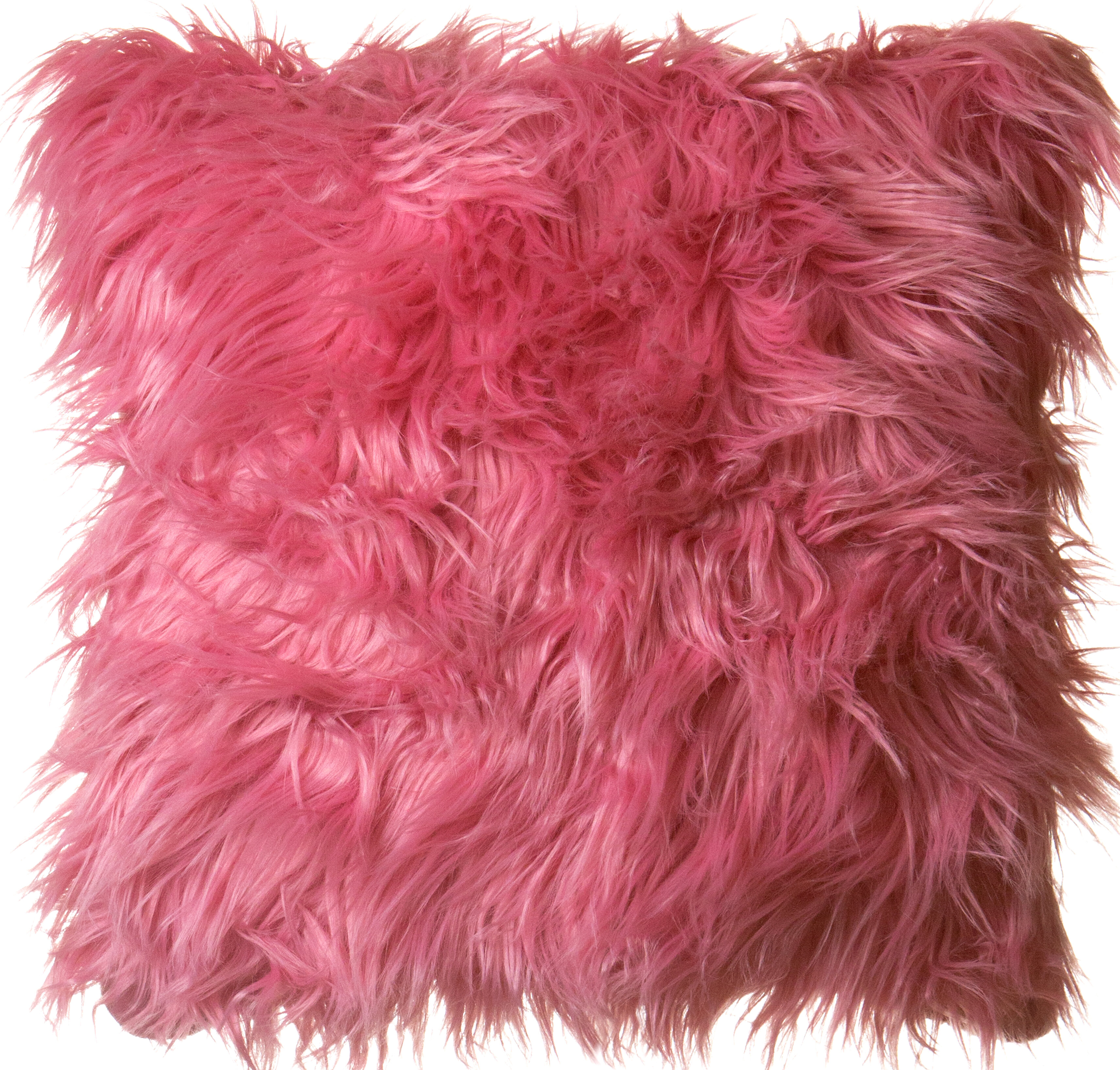 Hot pink deals faux fur pillow