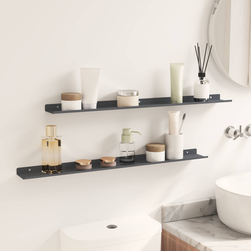 Steel Floating Shelf, Anthracite