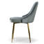 Chaise parsons rembourrée en velours Tebikerei