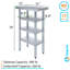 24 po X 12 po Table en acier inoxydable avec trois tablettes inférieures