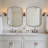 Anayalee Traditional Scalloped Rectangle Bathroom Vanity Mirror | Stainless Steel Frame-224855785-242732412