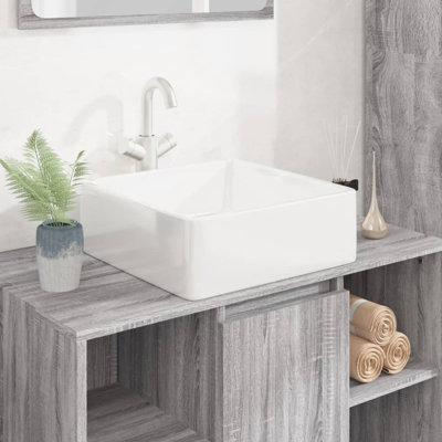 Belfry Bathroom Guillotte 37mm L x 37mm W White Ceramic Square Sink
