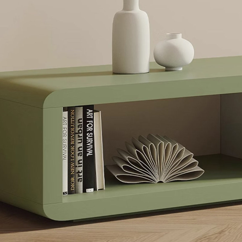 Modern simple retractable solid wood TV cabinet