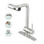Robinet de cuisine à cascade avec douchette extractible et conduite d'eau-116621836