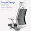 Chaise de bureau ergonomique SIDIZ T40-608830581-608830579