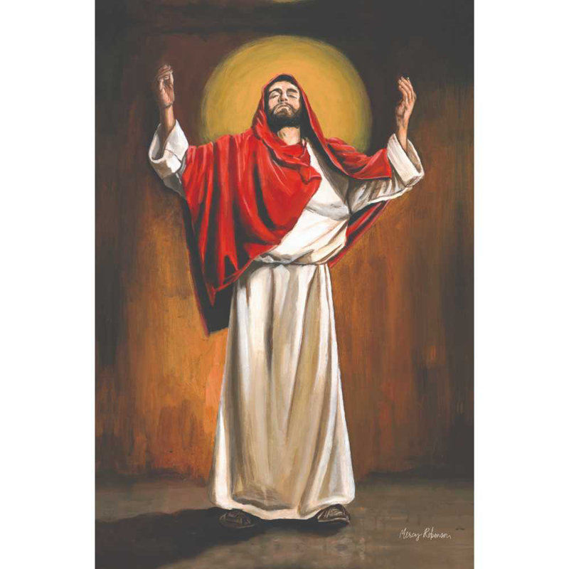 Praise Jesus 2 - Wrapped Canvas Painting, 46cm H x 30cm W x 3.8cm D