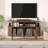 Large Round Record Player Stand with Charging Station, Vinyl Record Storage Cabinet with Sliding Door, Mid Century Modern Turntable Stand with Open Shelves for Bedroom Living Room-61306267-57485560