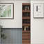 Vitrine de rangement de 180 cm de haut, tablette à 4 niveaux, 3 tiroirs latéraux et 4 petites étagères d'exposition, bibliothèque haute moderne en bois-723513125