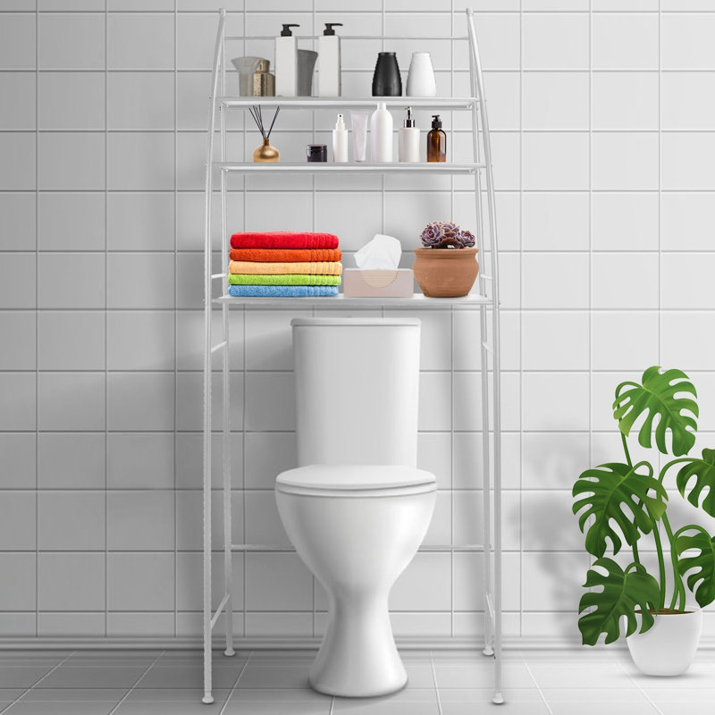 9.84'' W Stainless Steel Accent with Wheels, White