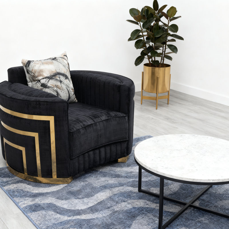 Chaise d'appoint moderne, noir