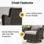 Ensemble de chaises d'extérieur pivotantes en osier avec coussins de 5 po et table d'appoint-156995233-156995234