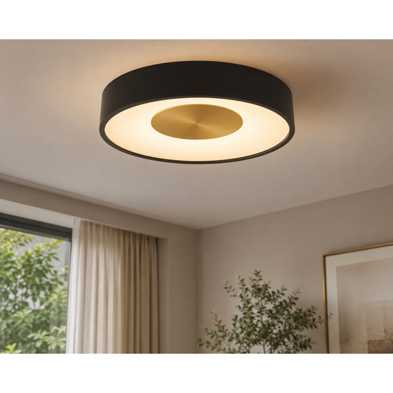 Hazel - LED Flush Mount - 18" - Black, 18"
