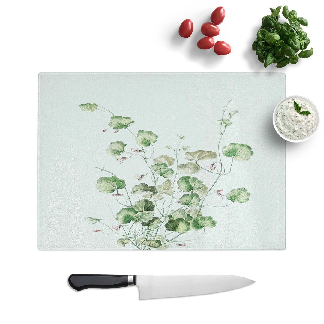 Glass Kenilworth Ivy Flowers by Pierre-Joseph Redoute Chopping Board