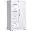 Armoire de rangement verticale en métal blanc pour et bureau, 4 tiroirs avec suspension à extension complète, documents à serrure sécurisée, chambre à coucher facile à nettoyer, divers articles à roulement en acier, assemblage