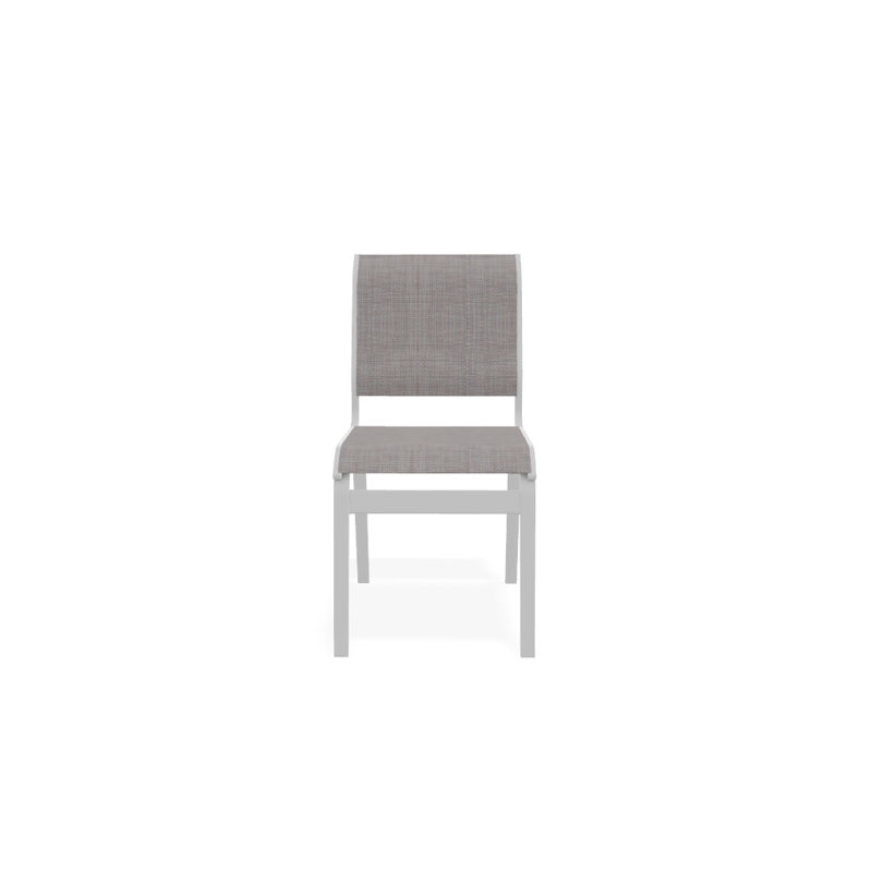 Chaise d'appoint de salle à manger Hiraku, Blanc texturé, Oursin