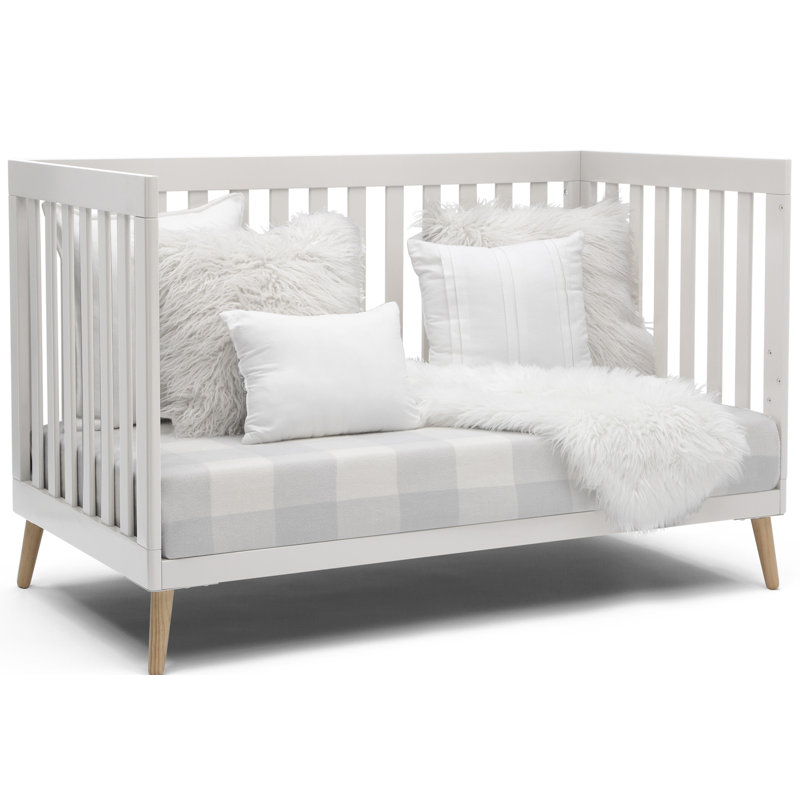 Lit de bébé convertible 4-en-1 Essex, Blanc Bianca, Lit à barreaux