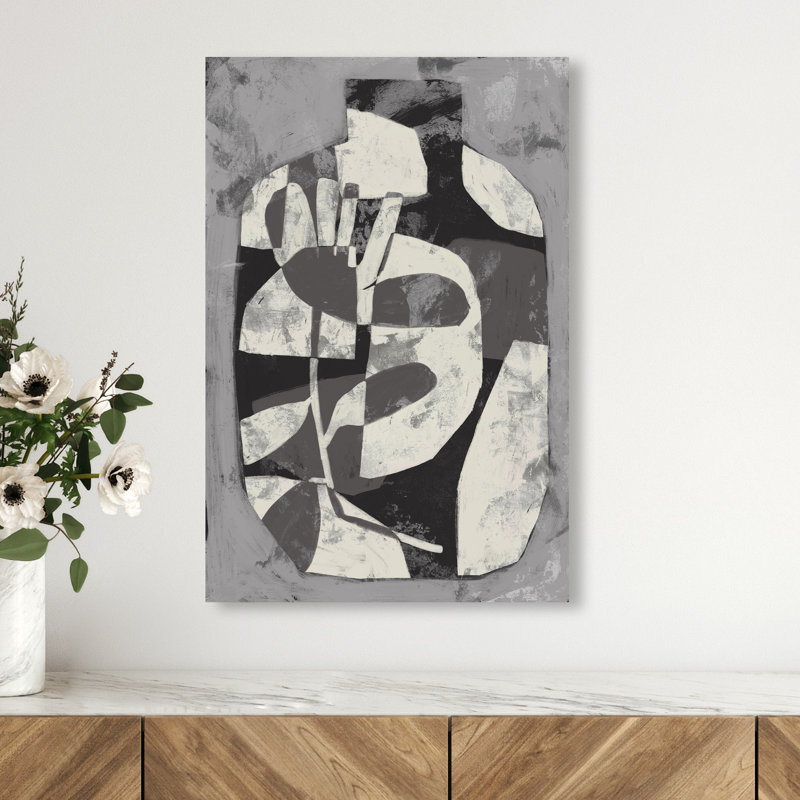 Minimalist Vase Canvas Abstract Print by Oliver Gal, Black Frame, 10 x 15, 15"H x 10"W, Gallery Wrapped