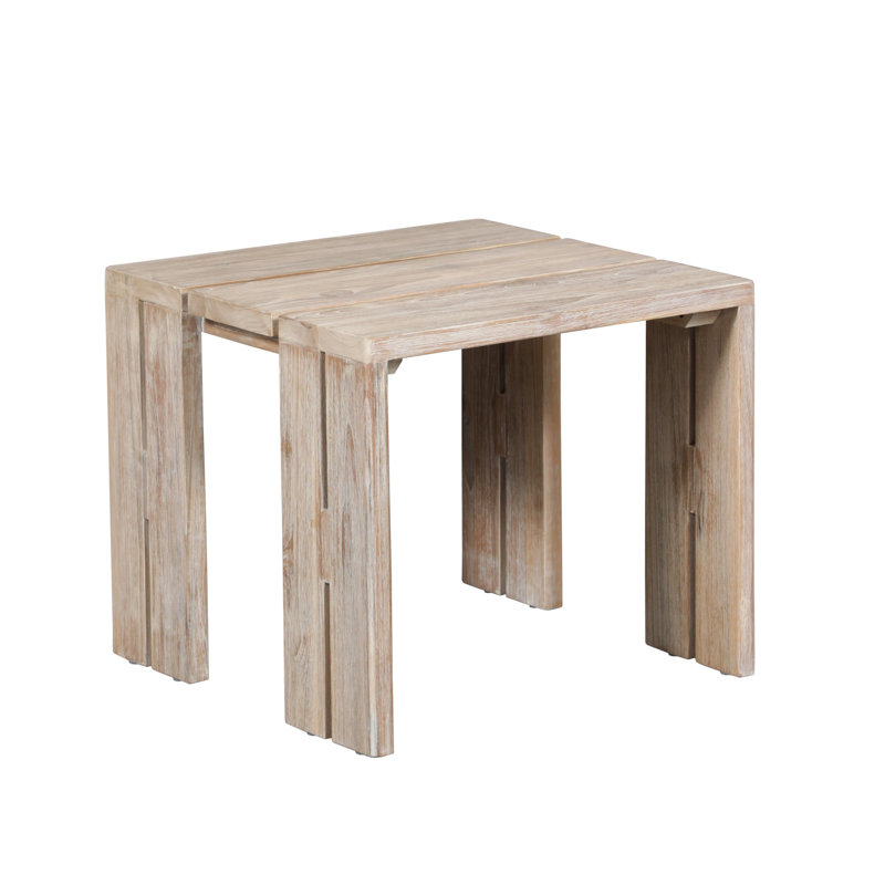 Table de bout en bois massif, Bois naturel