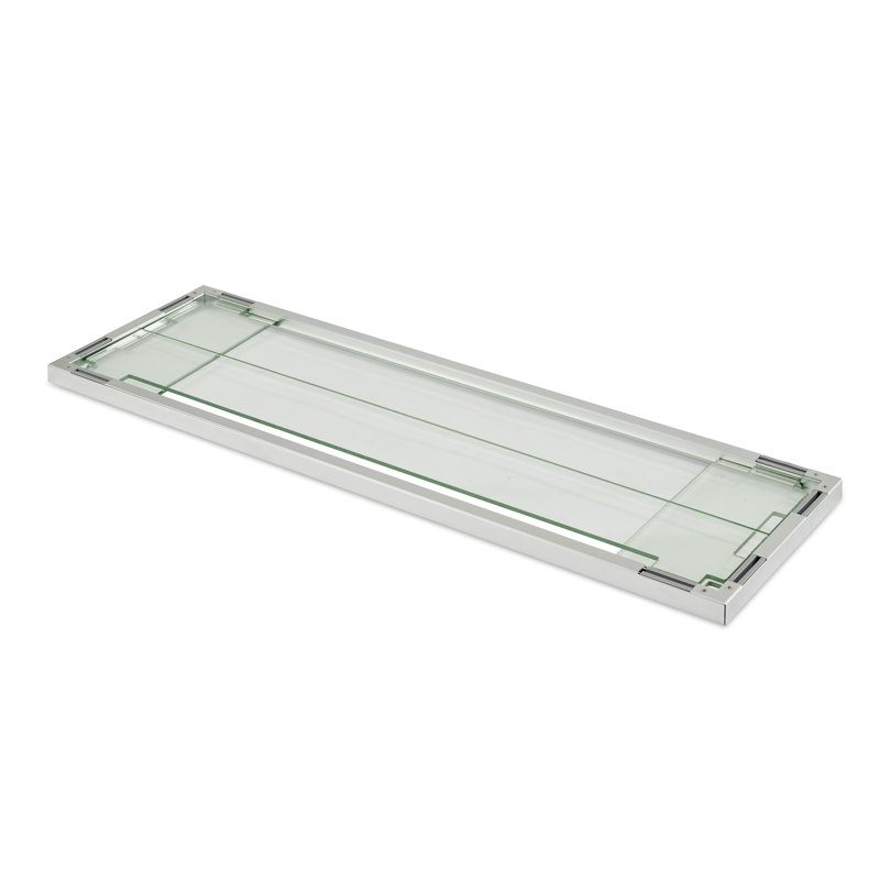 Clear Folding Glass Wind Guard and Burner Cover, 12x42 Inches