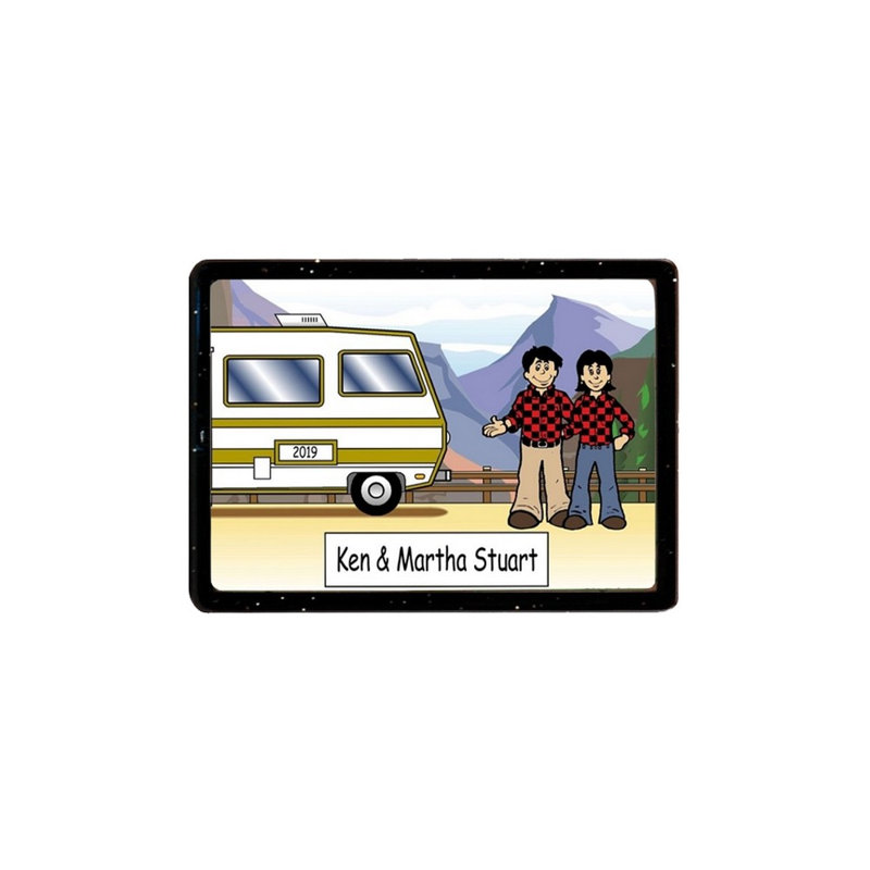 Magnet en acrylique personnalisé pour couple de camping-car - excellent cadeau!, Oui
