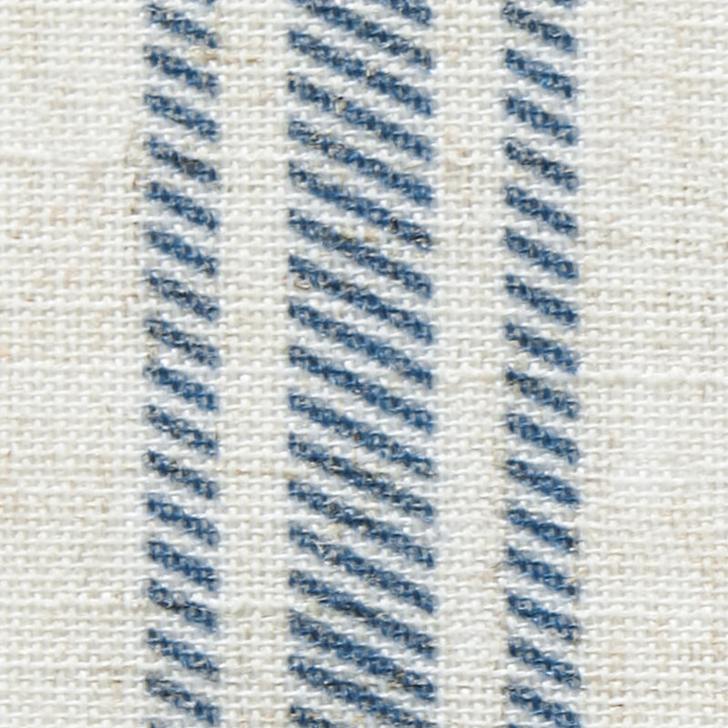 Kitchen Curtains Striped Tier Cafe Curtains Farmhouse Small Curtains, 26" W x 36" L, Blue on Beige