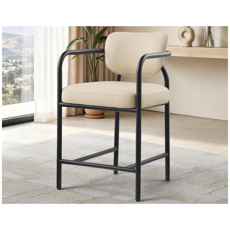 Tabouret à hauteur de comptoir 24 po Hélisende, Sand