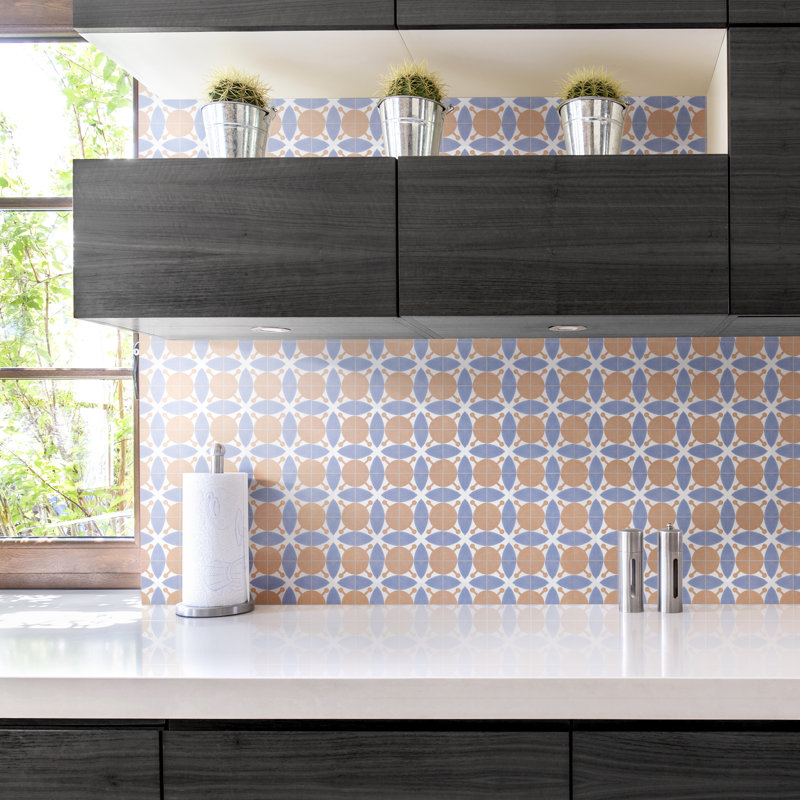 Revival Leaf Mini 4" x 4" Ceramic Patterned Wall & Floor Tile