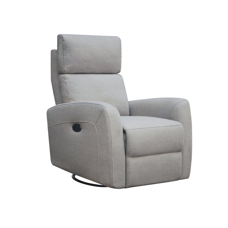 Upholstered Swivel Reclining Glider, Fog