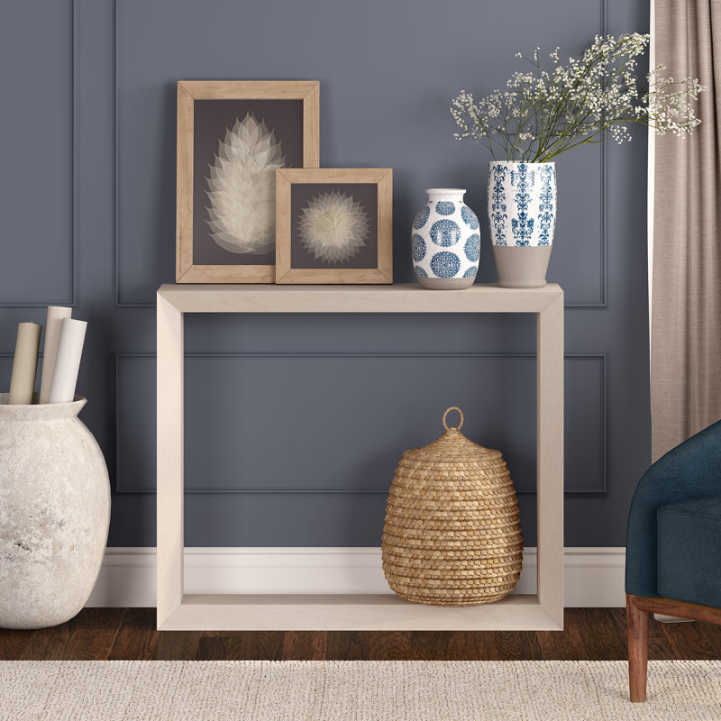 Calaysia Console Table, 76.2cm H x 91.4cm W x 25.4cm D, Alder White