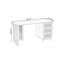 Bureau rectangulaire en noyer massif avec 3 tiroirs-1241030697