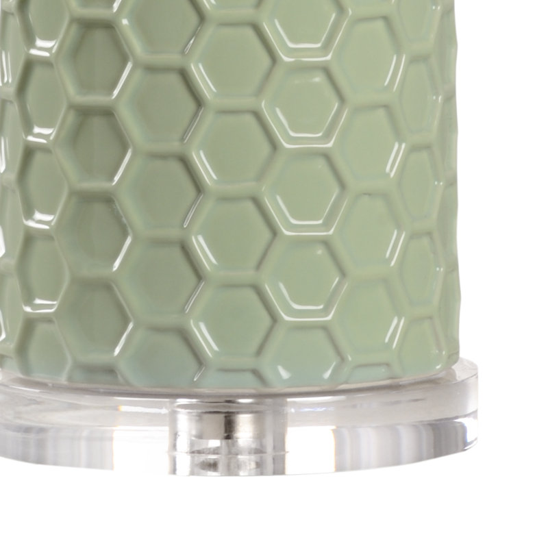 Shayla Copas 32.8'' Honeycomb-Patterned White Table Lamp