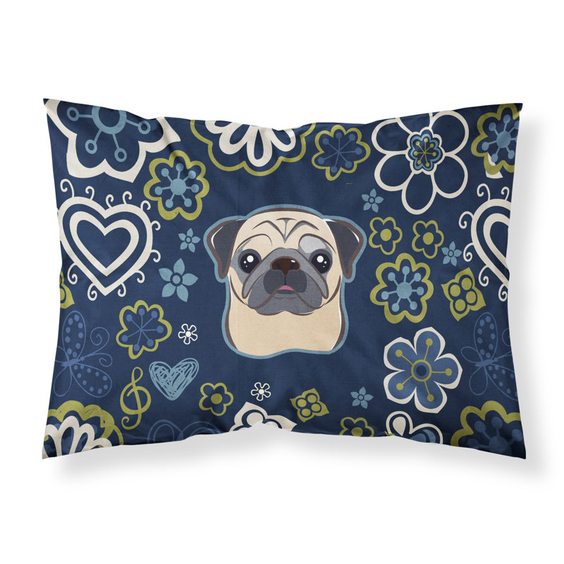 Taie d’oreiller floral, Fug Pug
