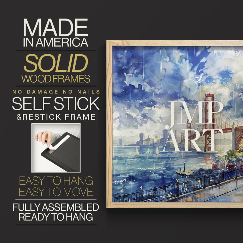 Landscape Series-CXL -Framed Print - Restickable, Natural, 11" H x 14" W