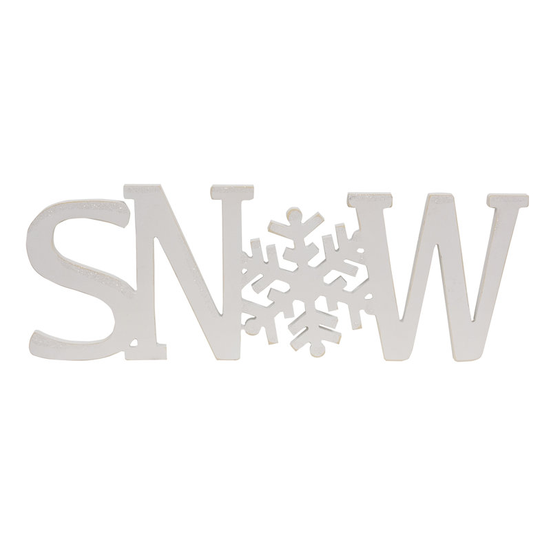Plaque découpée scintillante «neige»