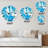 Blue and White Liquid ink Art I - Modern Wall Clock-1219515305