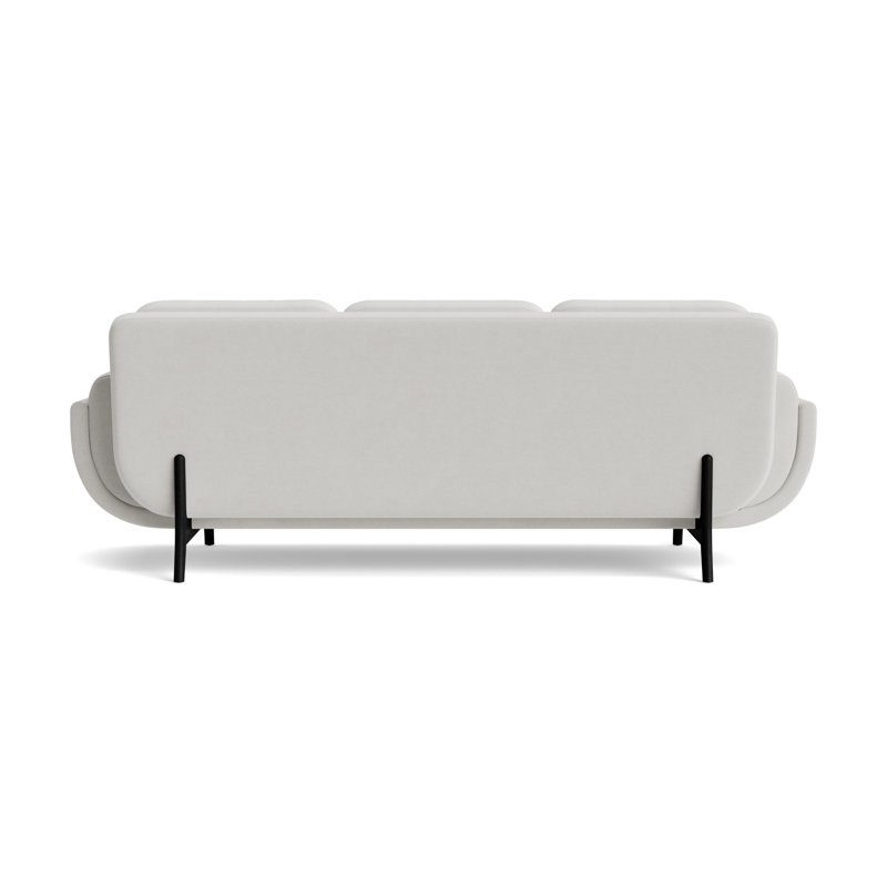 Regatta 100 Sofa, Performance Velvet - Silver, Black