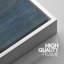 "Abstrait bleu, paysage, moderne, minimaliste, bleu marine, gris, nature, désert, moderne, froid" - 3 pièces-99077767-99077766