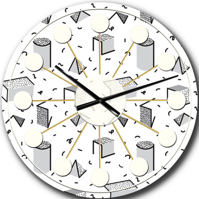 Horloge murale géométrique rétro Design IV - Mid-Century