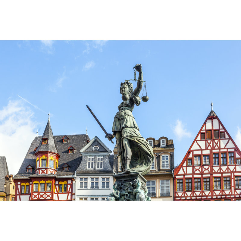 Lady Justice In Romer by Meinzahn - Wrapped Canvas Print, 30cm H x 46cm W
