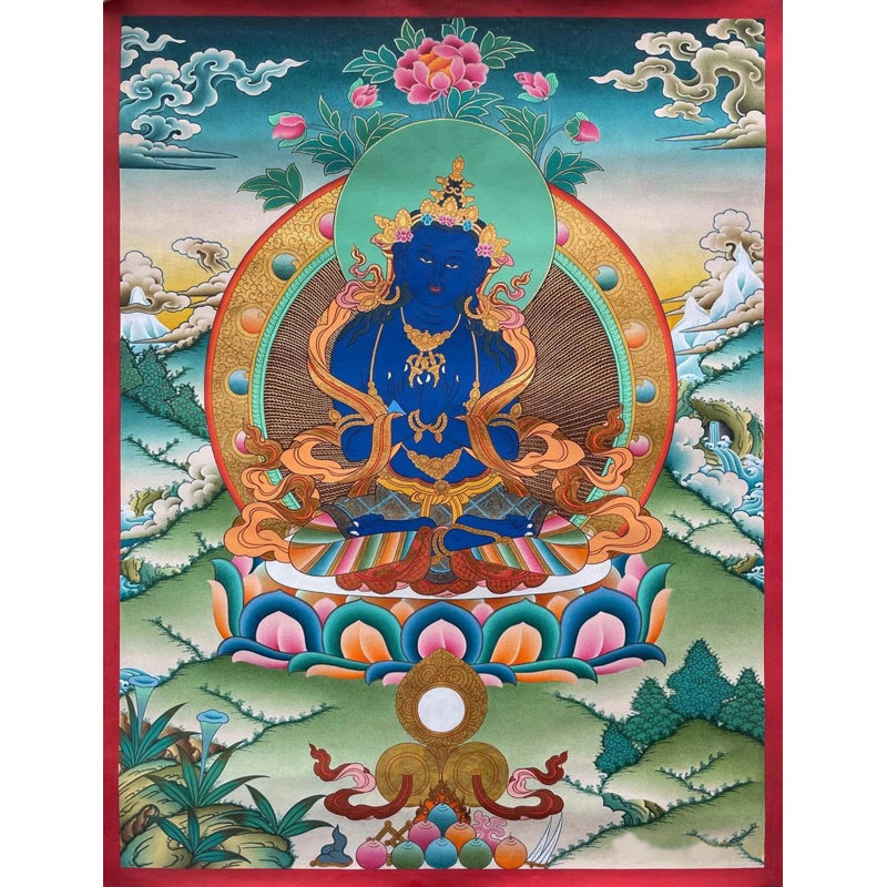 Vajradhara Thangka (Thangka sans brocart)