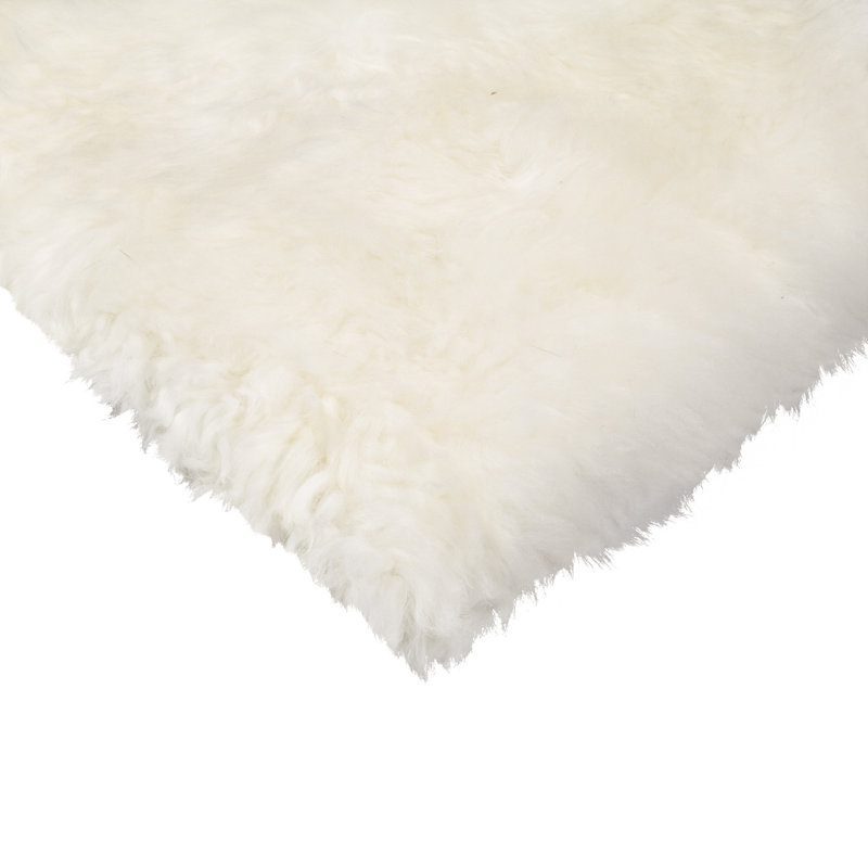 Coussins de chaise en laine, Blanc, 17 po x 17 po, 4